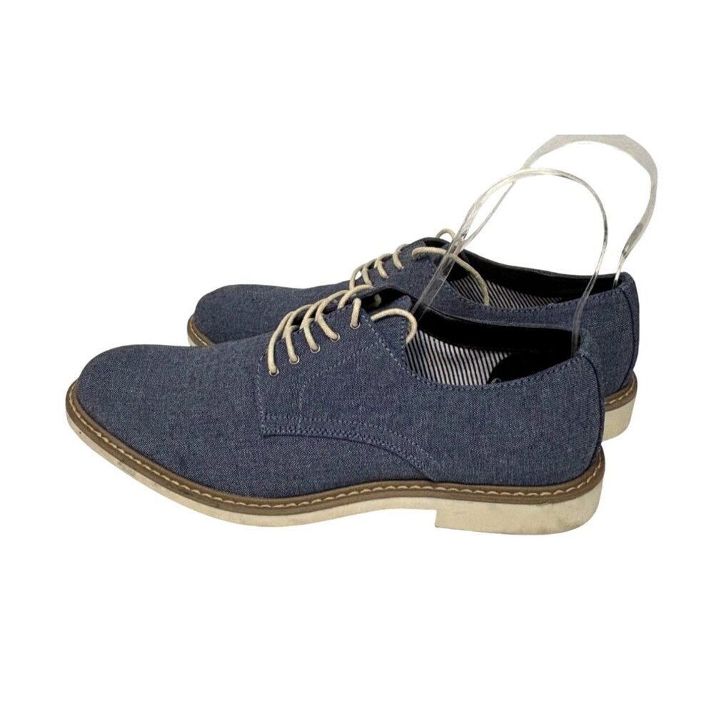 Public Opinion Denim Upper Zane Derby, Blue, 9.5 M